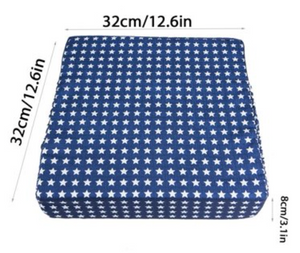 Chair Booster Cushion for dining at the table *Blue Stars*