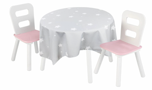 Highchair Weaning and Activity Splash Mat - Grey Polka Dots and Stars