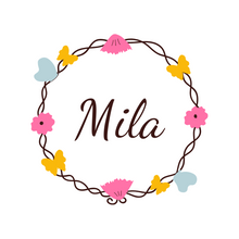 Load image into Gallery viewer, IKEA Antilop Highchair Backrest Decal –  Flower Wreath I Including name customization
