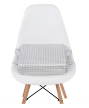 Load image into Gallery viewer, Chair Booster Cushion for dining at the table *Grey Stars*
