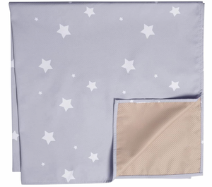 Highchair Weaning and Activity Splash Mat - Grey Polka Dots and Stars