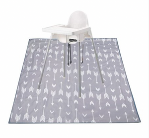 Highchair Weaning and Activity Splash Mat - Grey Arrows